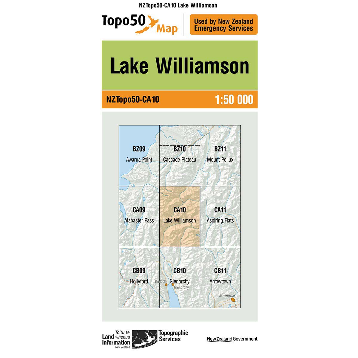 Topo50 CA10 Lake Williamson