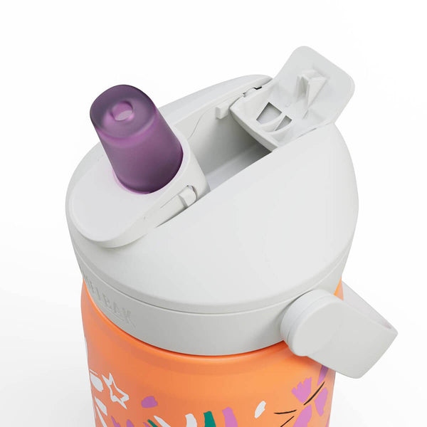 Thrive Flip Straw 350ml Insulated Stainless Steel Kid's Bottle