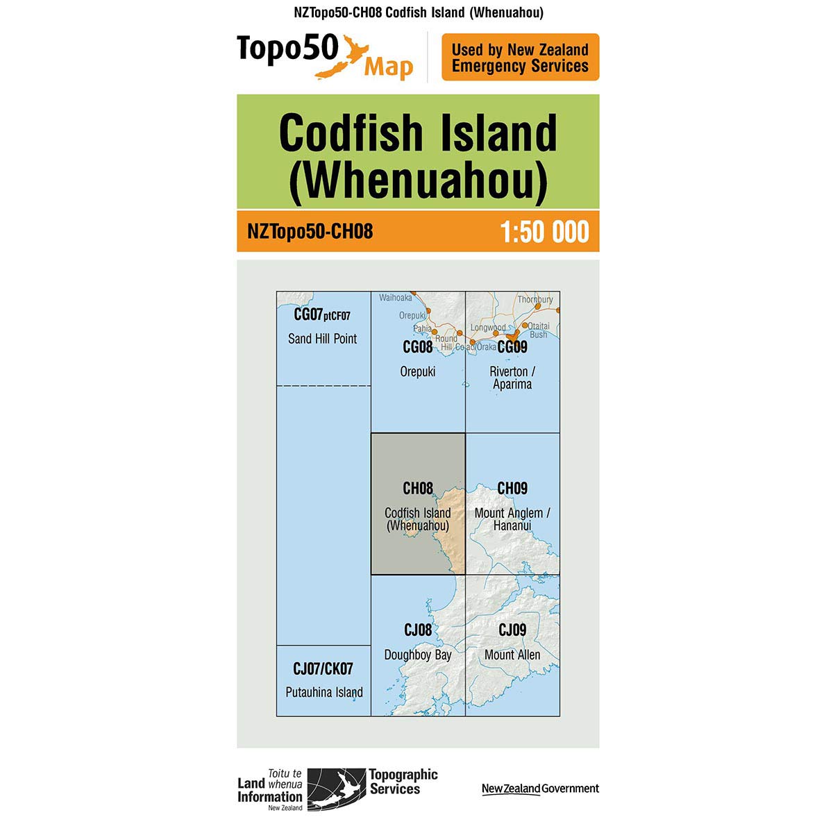 Topo50 CH08 Codfish Island (Whenuahou)