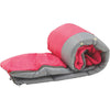 Pink, partially rolled up