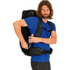 Black, side pocket being used to stow water bottle