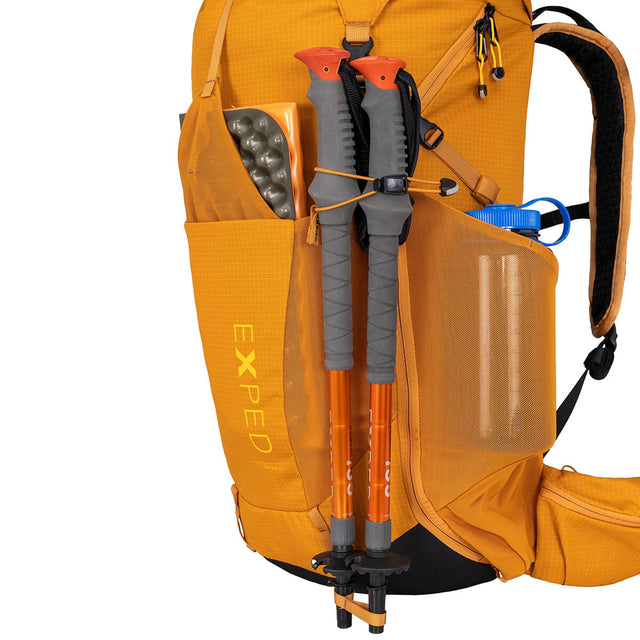Front trekking pole attachment