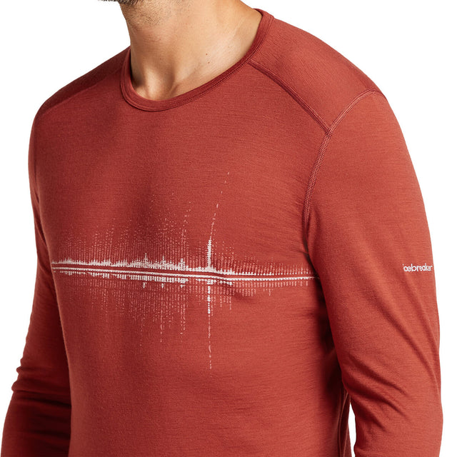 Merino 200 Oasis Snow Wave Men's LS Crewe