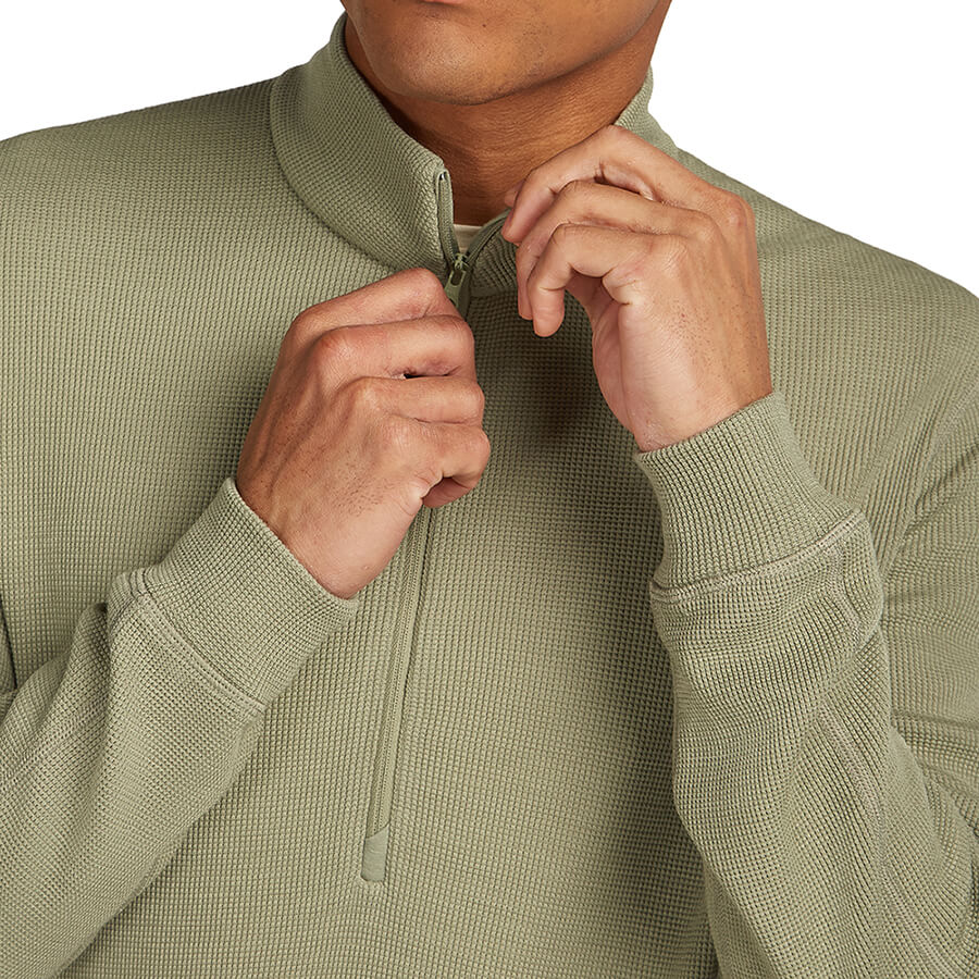 Merino Blend 260 Waffle Knit Wander Men's LS Half Zip