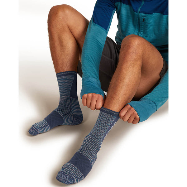 Merino Blend Run+ Ultralight Cushion Fusion Dye Men's Crew Socks