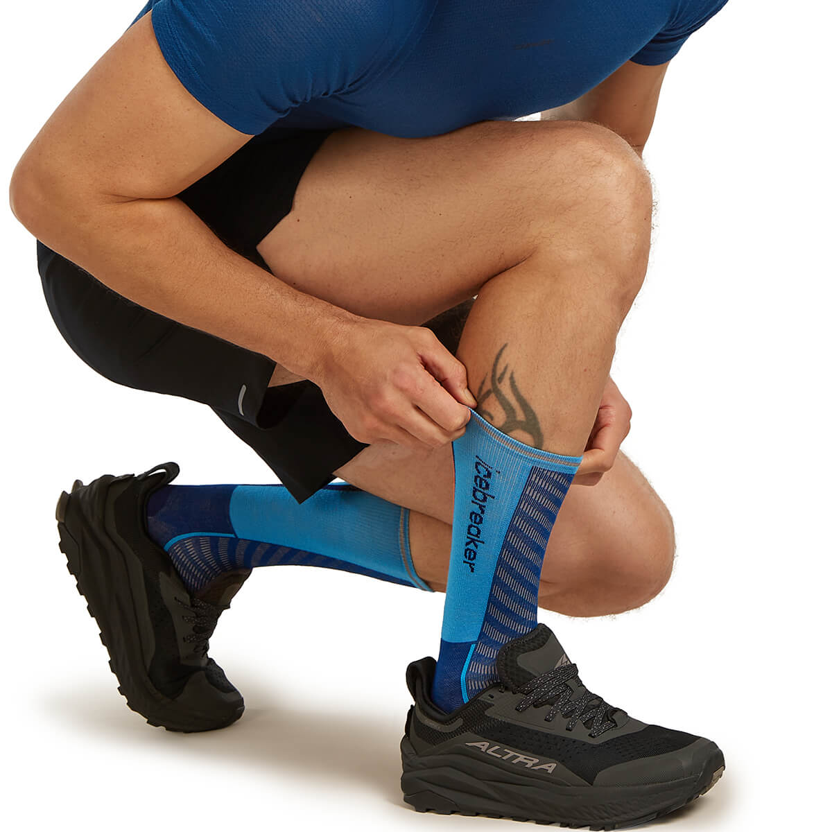 Merino Blend Run+ Ultralight Cushion Men's Crew Socks