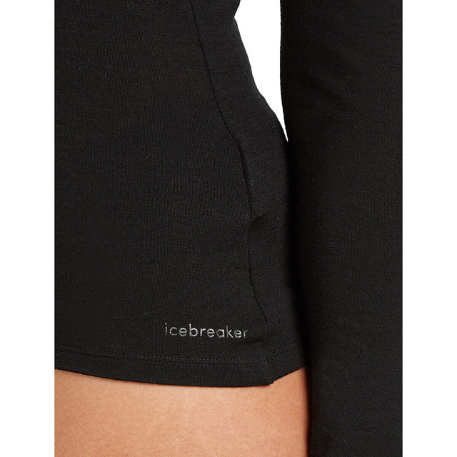 Black, logo at left hem