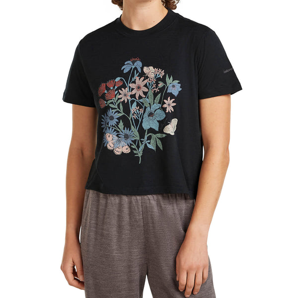 Merino 150 Tech Lite NZ Flora Women's SS Crop Tee