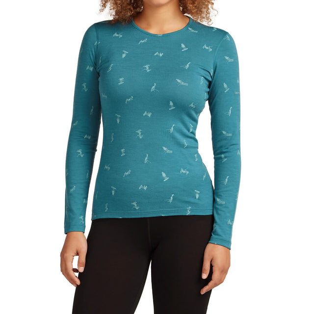 Merino 200 Oasis Snow Day Women's LS Crewe