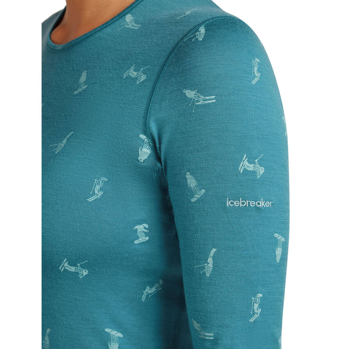 Merino 200 Oasis Snow Day Women's LS Crewe