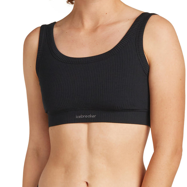 Merino Blend Rib Lotus Bra