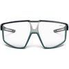 Fury Sunglasses: REACTIV Performance 0-3 Lenses - Shiny Translucent Black/Matt Green