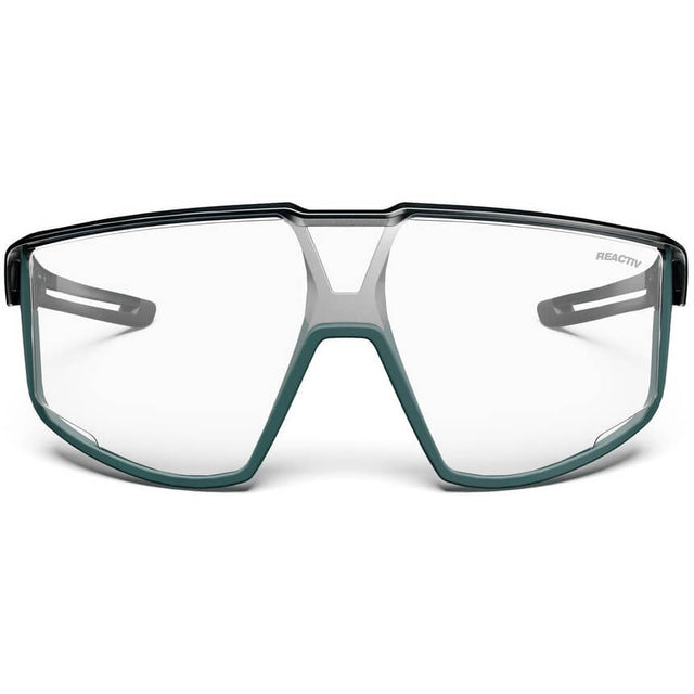 Fury Sunglasses: REACTIV Performance 0-3 Lenses - Shiny Translucent Black/Matt Green