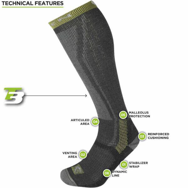 T3HOE T3 Heavy Trekker Overcalf Eco Socks