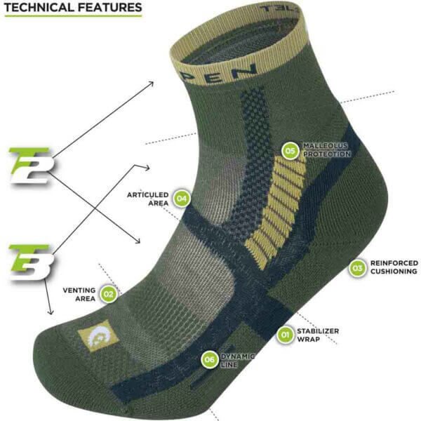 T3LSE T3 Light Hiker Shorty Eco Socks