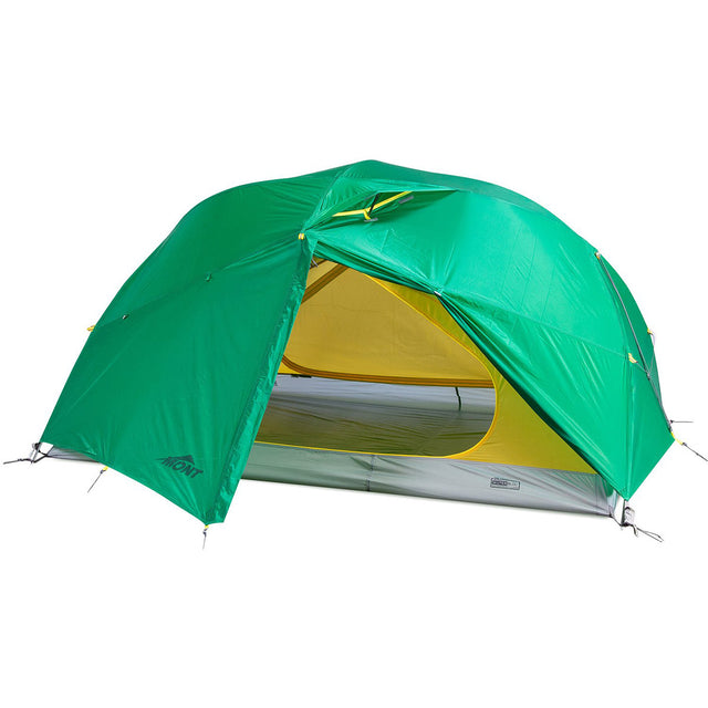Closest fly and canopy doors open, 3/4 view