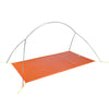 Footprint in place with tent poles