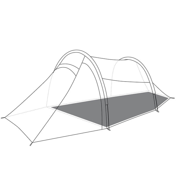 Drawing with footprint placed under tent
