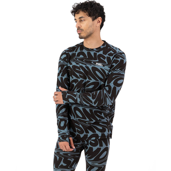 Cascade Men's Merino Base Layer Print LS