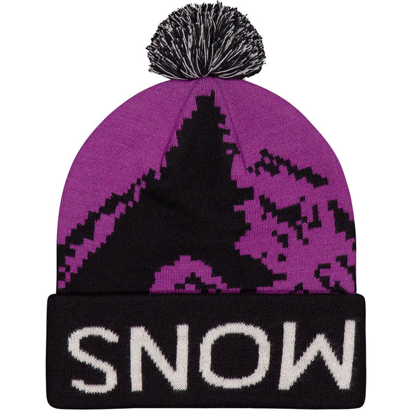 Mtn Pixel Merino Pom Pom Beanie