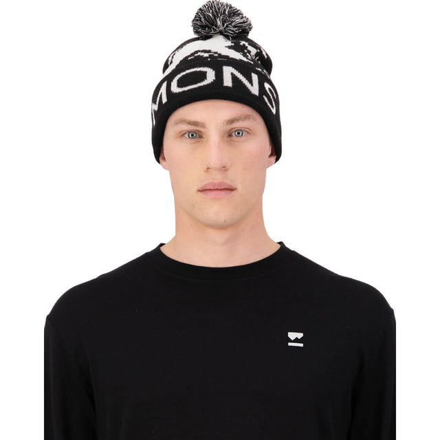 Mtn Pixel Merino Pom Pom Beanie