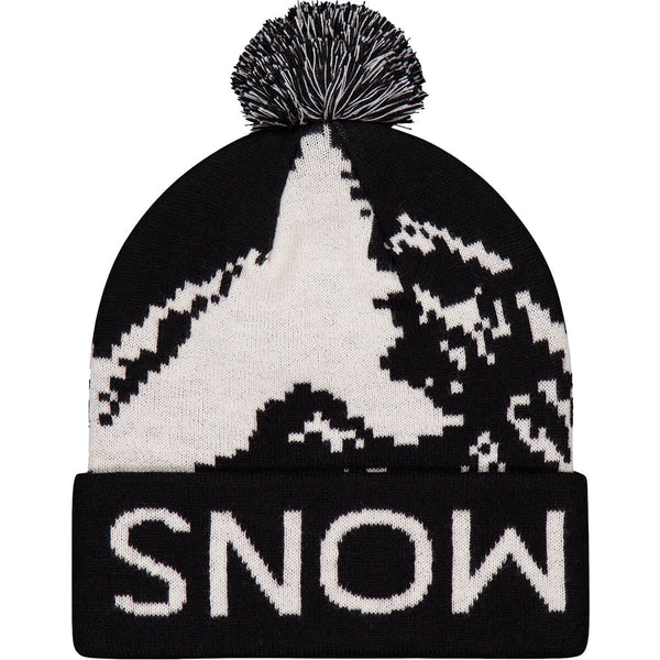 Mtn Pixel Merino Pom Pom Beanie