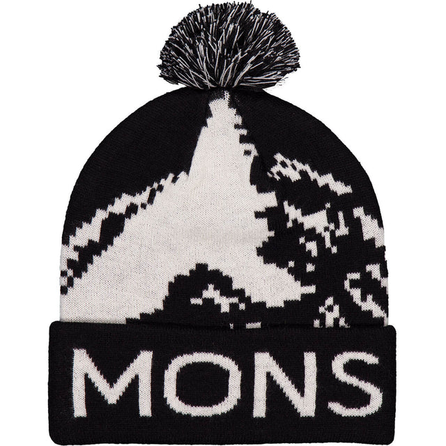 Mtn Pixel Merino Pom Pom Beanie