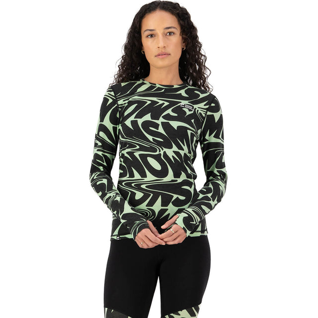 Cascade Women's Merino Base Layer Print LS