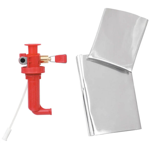 With windscreen and heat reflector