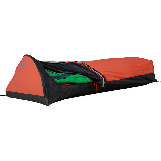 Spice open, showing sleeping bag (not included)