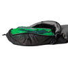 Light Pewter open, showing sleeping bag (not included)