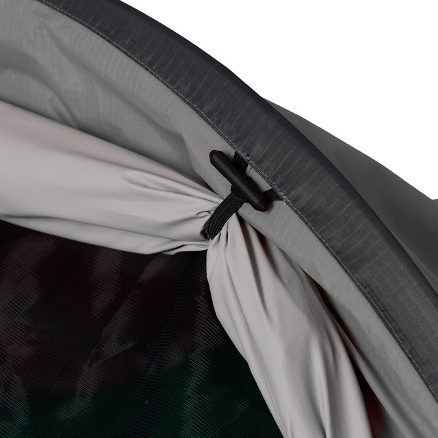 Light Pewter, opening rolled up and secured to pole detail