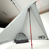 View from open end to bivy