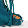 Blue Spikemoss/Deep Peyto, mesh hipbelt pocket in use