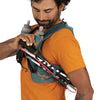 Cascade Blue poles attached to harness