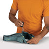 Cascade Blue rear zip pocket