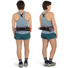Purple Dusk on female model back and 3/4 back views with pole carry