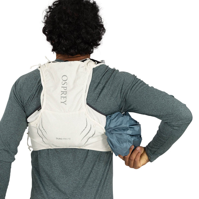 Mystery White pass-through lumbar pocket in use