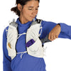 Mystery White left drop-in harness pockets in use