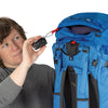 Blue Flame key clip in top pocket