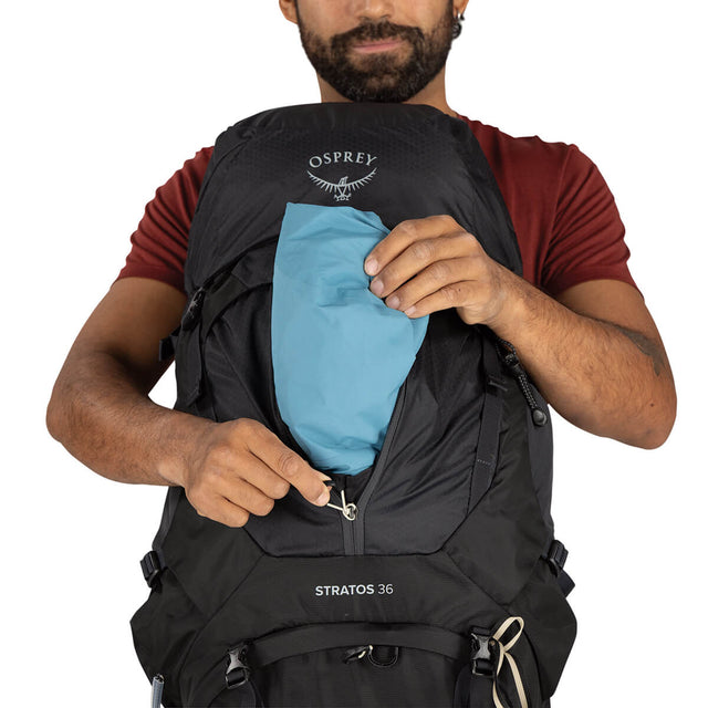 Raven Black vertical front stash pocket