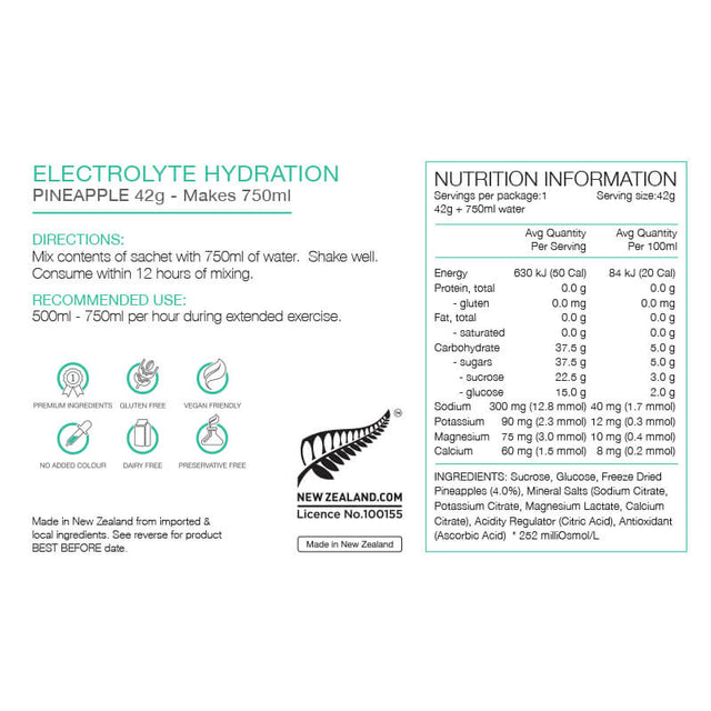 Electrolyte Hydration 42g Sachet