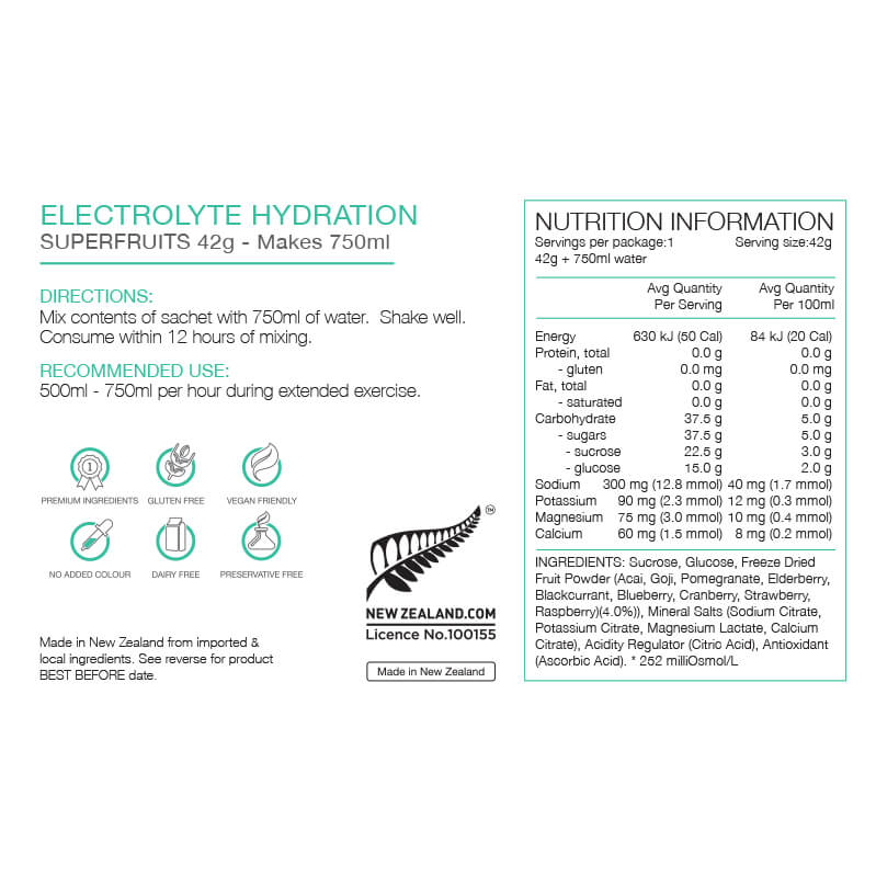 Electrolyte Hydration 42g Sachet