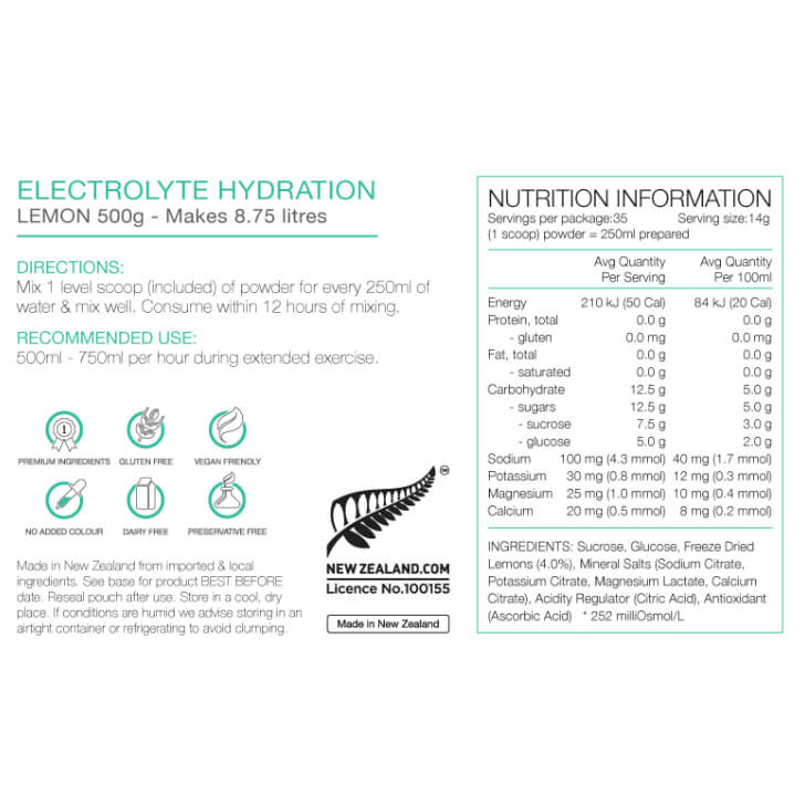 Electrolyte Hydration 500g Pouch