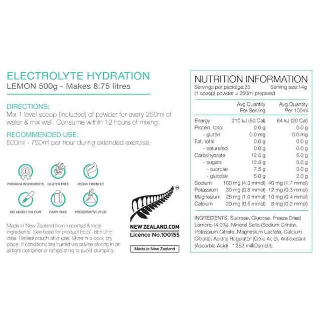 Electrolyte Hydration 500g Pouch
