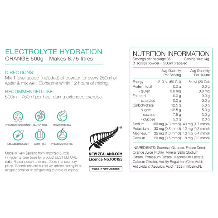 Electrolyte Hydration 500g Pouch