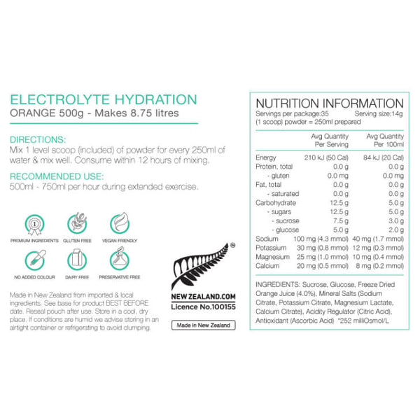 Electrolyte Hydration 500g Pouch