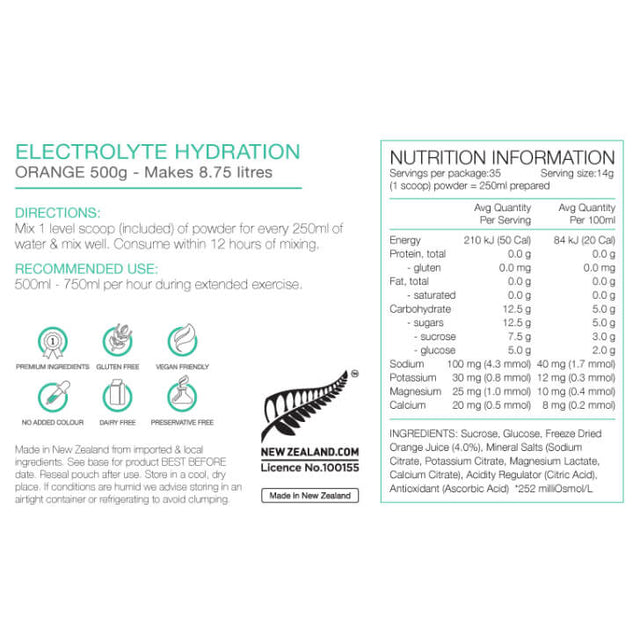 Electrolyte Hydration 500g Pouch
