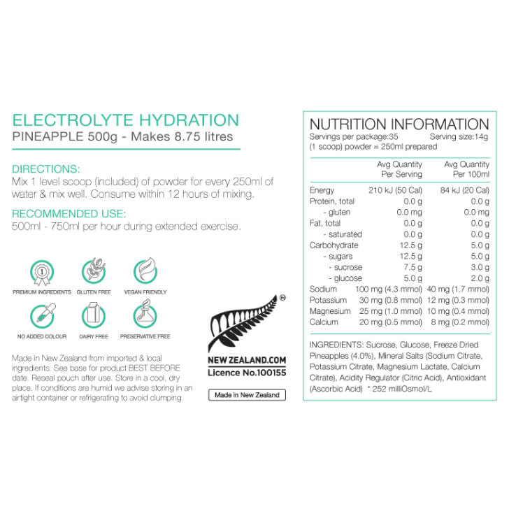 Electrolyte Hydration 500g Pouch