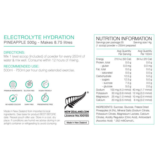 Electrolyte Hydration 500g Pouch
